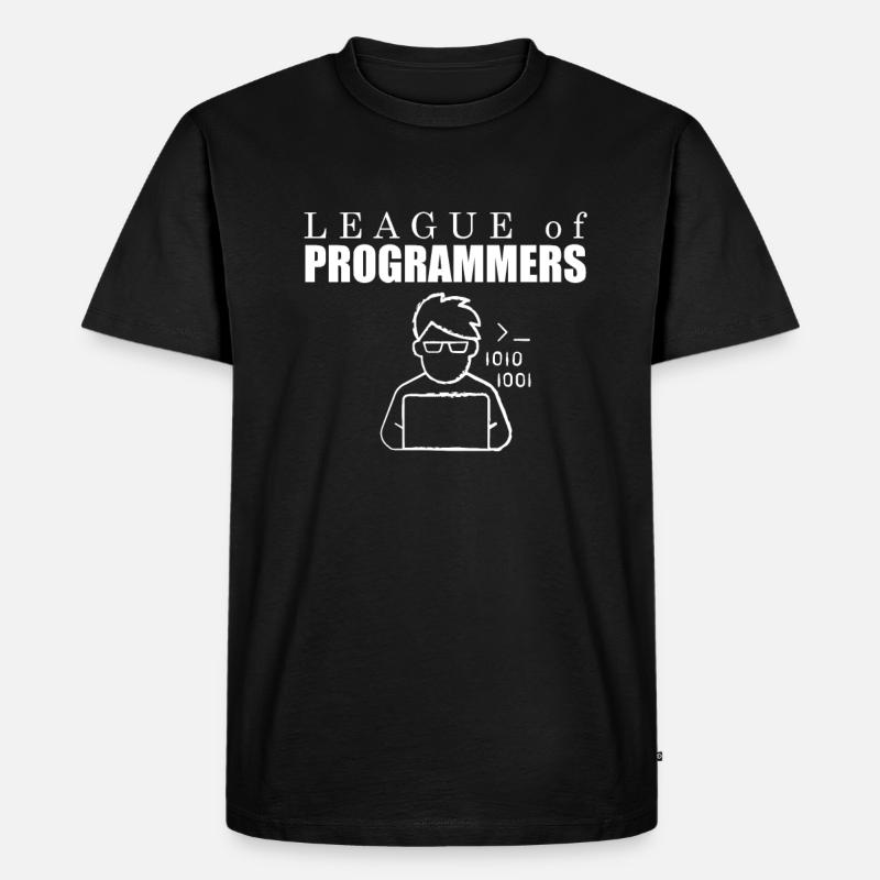 Developer Coder Programmer League - T-shirt Premium bio Homme - noir
