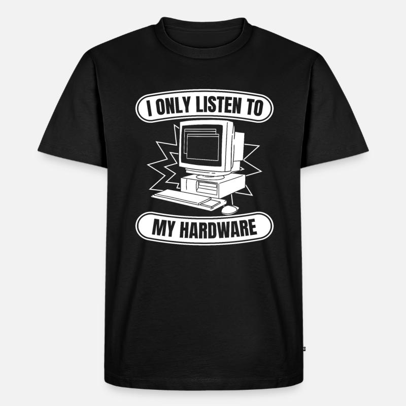 Entwickler Coder Programmierer Hardware - Männer Premium Bio T-Shirt - Schwarz