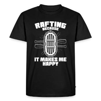 Rafting en eau vive - T-shirt Premium bio Homme - noir - Devant - Nico (187cm)