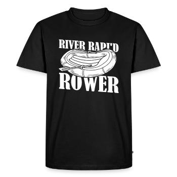 Rafting en eau vive - T-shirt Premium bio Homme - noir - Devant - Nico (187cm)