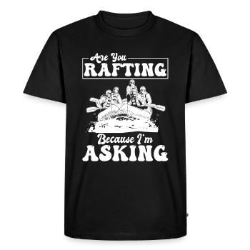 Rafting en eau vive - T-shirt Premium bio Homme - noir - Devant - Nico (187cm)
