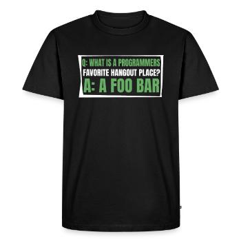 Développeur Coder Programmeur Drôle - T-shirt Premium bio Homme - noir - Devant - Nico (187cm)