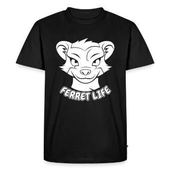 Ferret polecat life - Men's Premium Organic T-Shirt - black - Front - Nico (187cm)