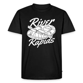 Rafting en eau vive - T-shirt Premium bio Homme - noir - Devant - Nico (187cm)