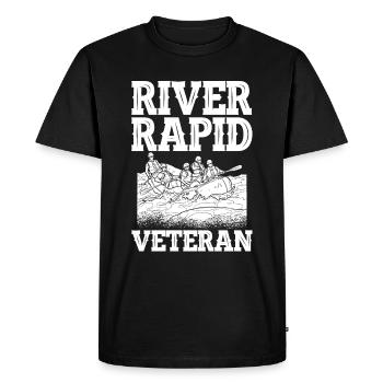 Rafting en eau vive - T-shirt Premium bio Homme - noir - Devant - Nico (187cm)