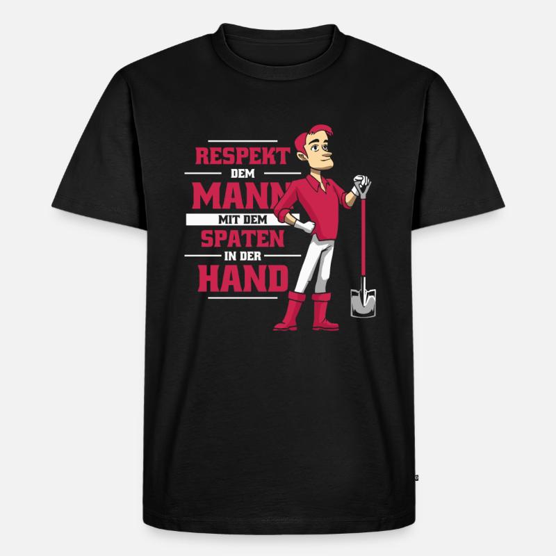Hobbygärtner Garten - Männer Premium Bio T-Shirt - Schwarz