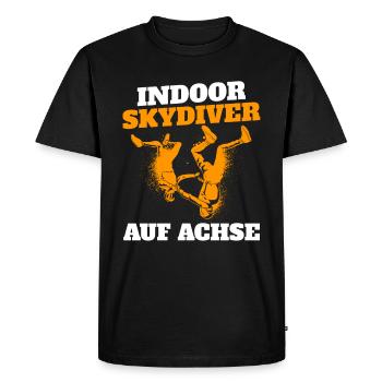 Indoor Skydiving Funny - Men's Premium Organic T-Shirt - black - Front - Nico (187cm)