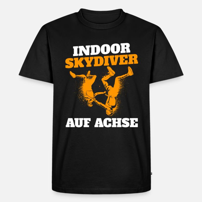 Indoor Skydiving Witzig - Männer Premium Bio T-Shirt - Schwarz