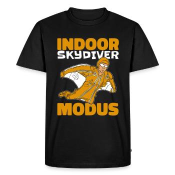 Indoor Skydiving Indoor Fallschirmspringen - Men's Premium Organic T-Shirt - black - Front - Nico (187cm)