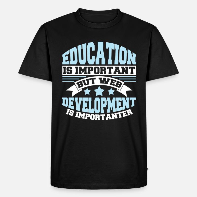 Web Entwickler Webdeveloper Lustig - Männer Premium Bio T-Shirt - Schwarz