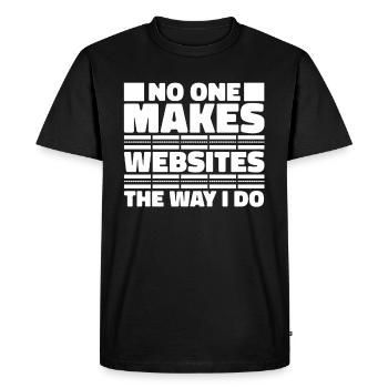 Web Developer Web Developer Funny - Men's Premium Organic T-Shirt - black - Front - Nico (187cm)