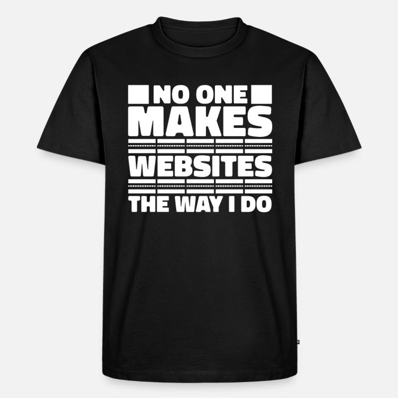 Web Entwickler Webdeveloper Witzig - Männer Premium Bio T-Shirt - Schwarz