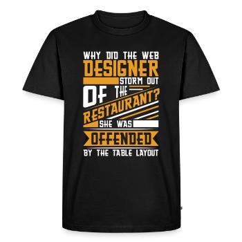 Web Developer Web Developer Funny - Men's Premium Organic T-Shirt - black - Front - Nico (187cm)