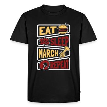 Fan Parade Parade Food Sleep - T-shirt Premium bio Homme - noir - Devant - Nico (187cm)