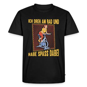 Cyclisme en salle - T-shirt Premium bio Homme - noir - Devant - Nico (187cm)