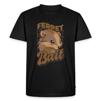 Ferret polecat cute - Men's Premium Organic T-Shirt - black - Front - Nico (187cm)