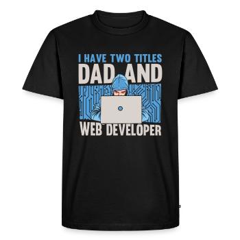 Web Entwickler Webdeveloper Vater - Männer Premium Bio T-Shirt - Schwarz - Vorne - Nico (187cm)