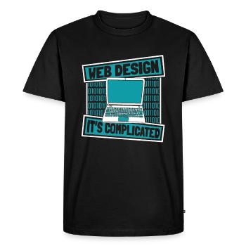 Web Developer Web Developer Funny - Men's Premium Organic T-Shirt - black - Front - Nico (187cm)