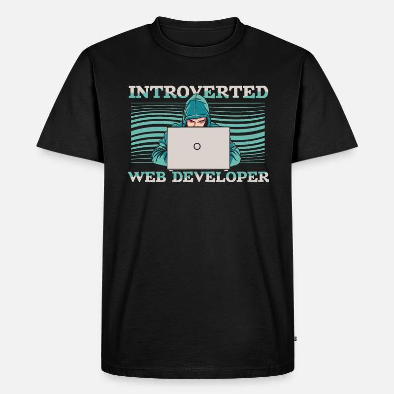 Web Developer Web Developer Introverts - Men's Premium Organic T-Shirt - black