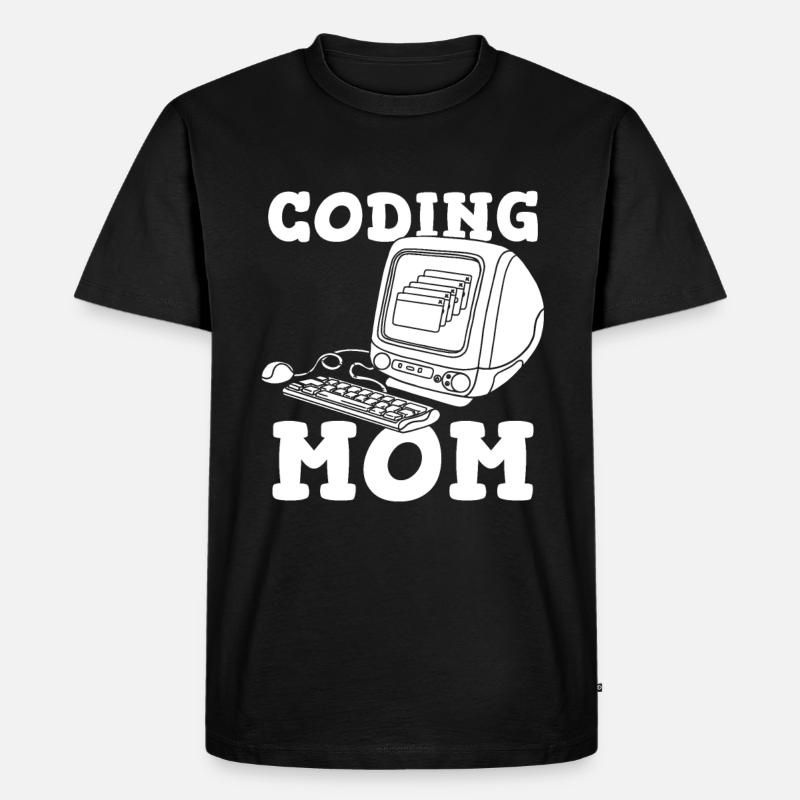 Entwickler Coder Programmierer Mutter - Männer Premium Bio T-Shirt - Schwarz