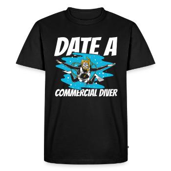 Diving Diver Commercial Diving - Men's Premium Organic T-Shirt - black - Front - Nico (187cm)