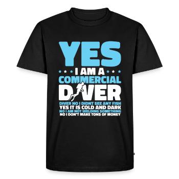 Diving Diver Commercial Diving - Men's Premium Organic T-Shirt - black - Front - Nico (187cm)