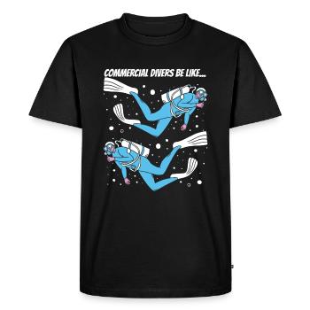Diving Diver Commercial Diving - Men's Premium Organic T-Shirt - black - Front - Nico (187cm)