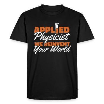 Physics Physique Cool Applied Physics - Men's Premium Organic T-Shirt - black - Front - Nico (187cm)