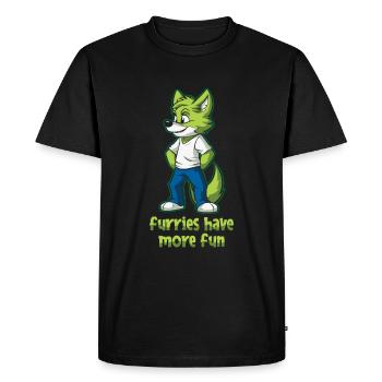 Furry Fandom Fursuits Witzig - Männer Premium Bio T-Shirt - Schwarz - Vorne - Nico (187cm)