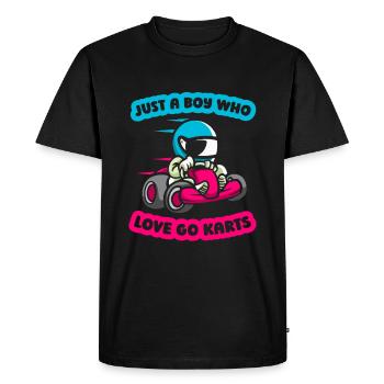Aller karting karting karting kart driver mignon - T-shirt Premium bio Homme - noir - Devant - Nico (187cm)