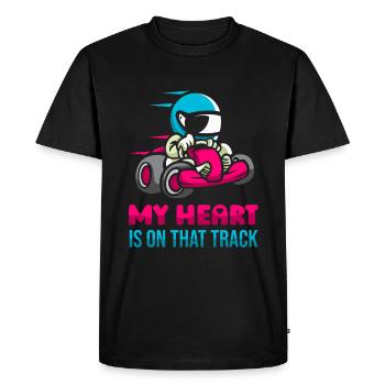 Aller karting karting karting kart driver mignon - T-shirt Premium bio Homme - noir - Devant - Nico (187cm)
