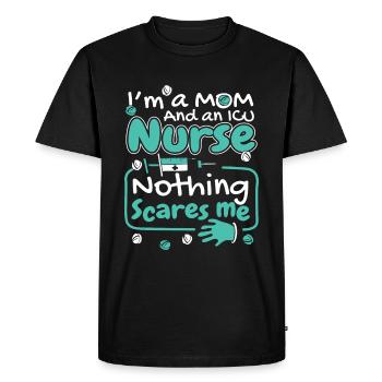 Infirmière Mère Infirmière en soins intensifs - T-shirt Premium bio Homme - noir - Devant - Nico (187cm)