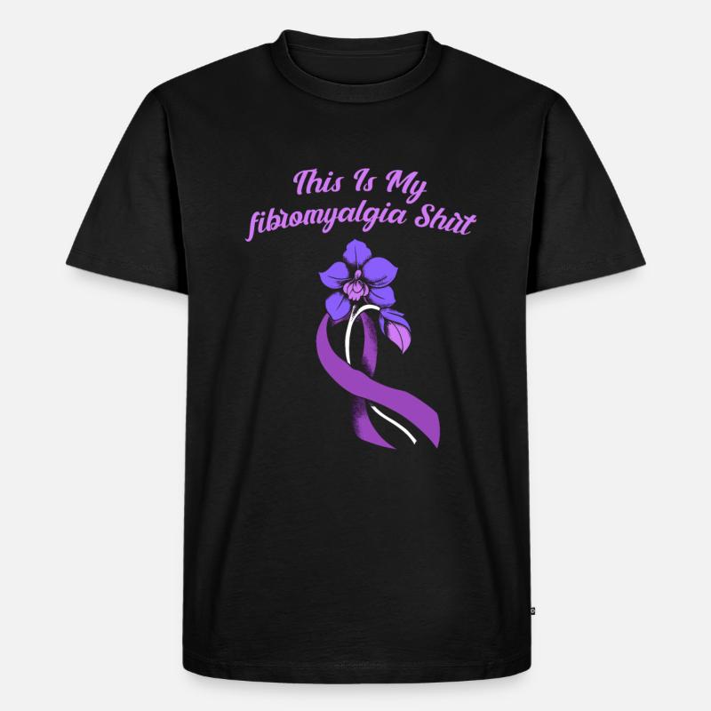 Fibromyalgie Rheuma Niedlich - Männer Premium Bio T-Shirt - Schwarz