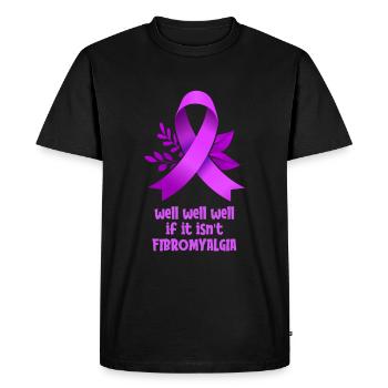 Fibromyalgie Rhumatisme mignon - T-shirt Premium bio Homme - noir - Devant - Nico (187cm)