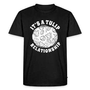 Tulipes Tulipes - T-shirt Premium bio Homme - noir - Devant - Nico (187cm)