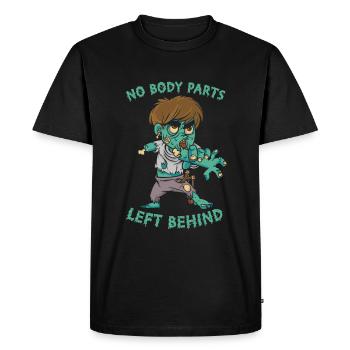 Zombie Halloween drôle - T-shirt Premium bio Homme - noir - Devant - Nico (187cm)