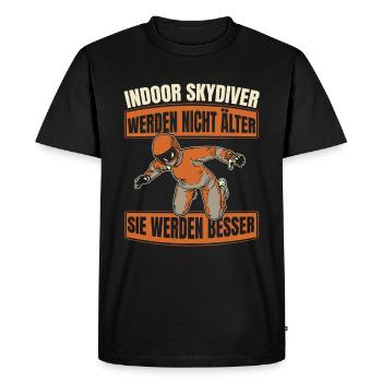 Indoor Skydiving Funny - Men's Premium Organic T-Shirt - black - Front - Nico (187cm)