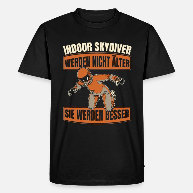 Indoor Skydiving Witzig - Männer Premium Bio T-Shirt - Schwarz