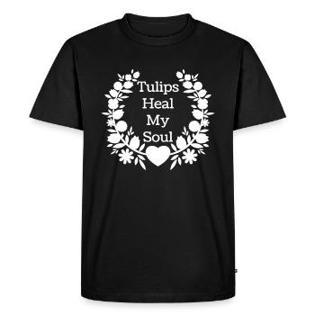 Tulipes Tulipes - T-shirt Premium bio Homme - noir - Devant - Nico (187cm)