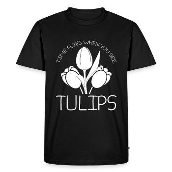 Tulipes Tulipes - T-shirt Premium bio Homme - noir - Devant - Nico (187cm)