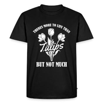 Tulipes Tulipes - T-shirt Premium bio Homme - noir - Devant - Nico (187cm)