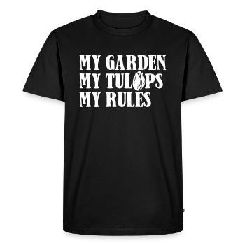 Tulipes Tulipes - T-shirt Premium bio Homme - noir - Devant - Nico (187cm)