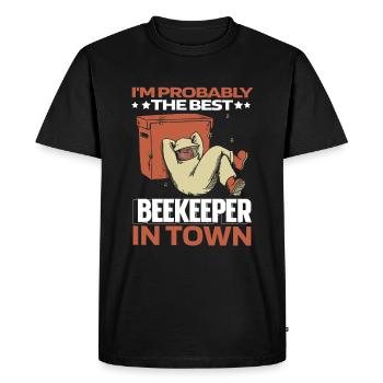 Beekeepers, beekeepers - Men's Premium Organic T-Shirt - black - Front - Nico (187cm)