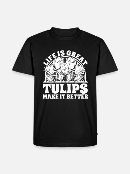 Tulips Tulips - Men's Premium Organic T-Shirt - black