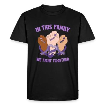 Fibromyalgie Rheuma Familie - Männer Premium Bio T-Shirt - Schwarz - Vorne - Nico (187cm)