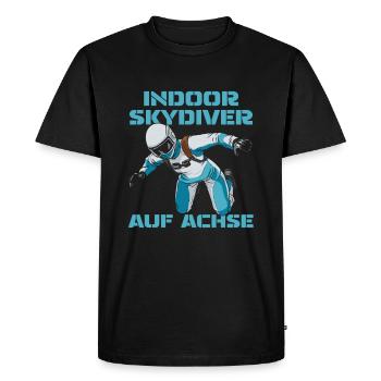 Indoor Skydiving Cool Indoor Fallschirmspringen - Men's Premium Organic T-Shirt - black - Front - Nico (187cm)
