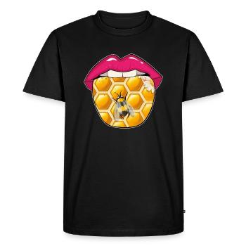 Beekeeper beekeeper tongue - Men's Premium Organic T-Shirt - black - Front - Nico (187cm)