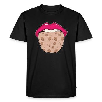 Café Café - T-shirt Premium bio Homme - noir - Devant - Nico (187cm)