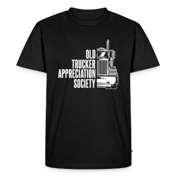 Camionneur Camionneur Camionneur Vieux camionneur - T-shirt Premium bio Homme - noir - Devant - Nico (187cm)