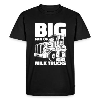 Camion de lait de vache - T-shirt Premium bio Homme - noir - Devant - Nico (187cm)